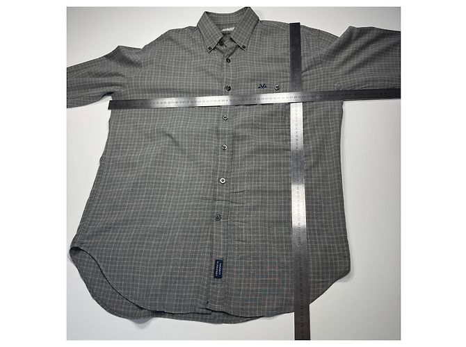 Camicia a bottoni a quadri Thomas Burberry Beige Grigio - vista 7