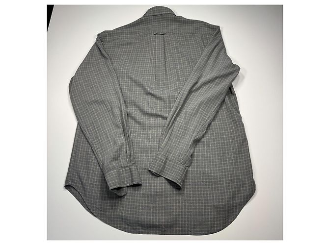 Camicia a bottoni a quadri Thomas Burberry Beige Grigio - vista 8