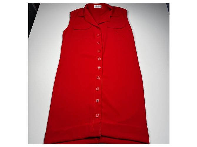 Burberrys Abito camicia rosso senza maniche - vista 2