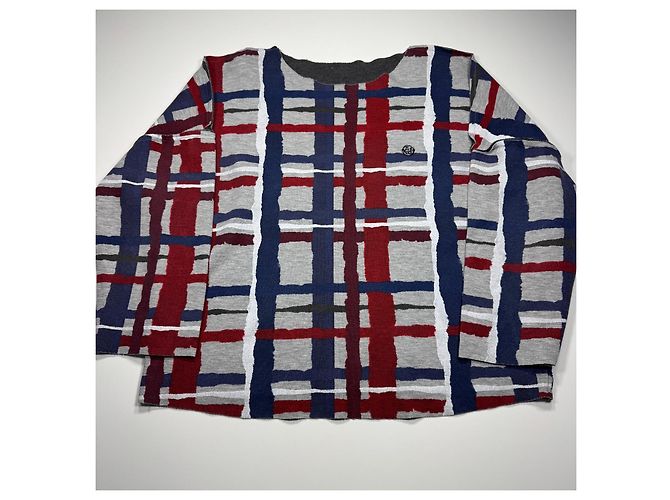 Armani Jeans Langarmshirt mit Karomuster Weiß Rot Blau Grau - Ansicht 3