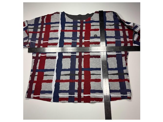 Armani Jeans Langarmshirt mit Karomuster Weiß Rot Blau Grau - Ansicht 5