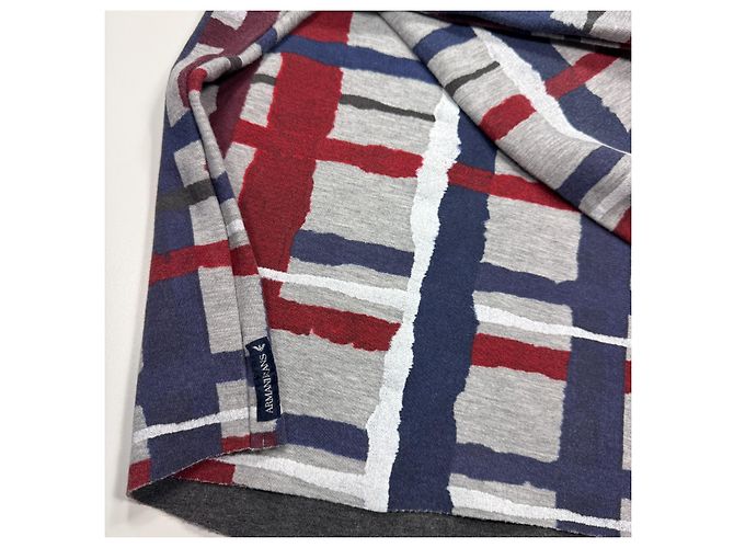 Armani Jeans Langarmshirt mit Karomuster Weiß Rot Blau Grau - Ansicht 7