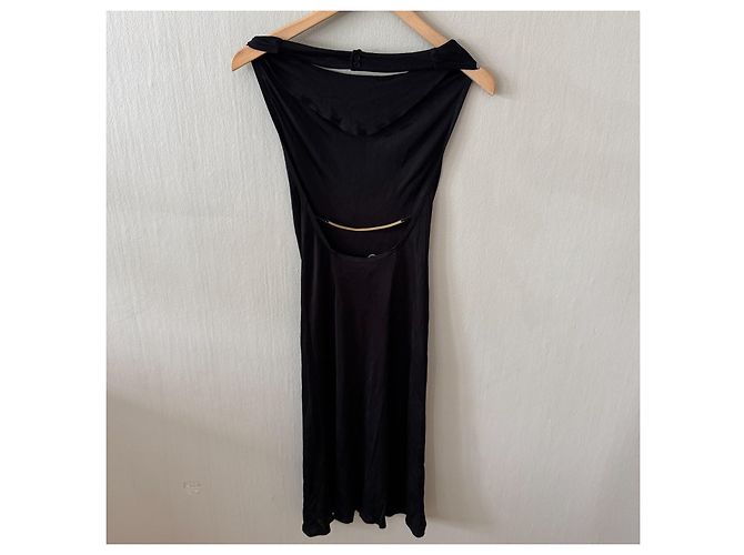 Autre Marque Maxikleid aus schwarzer Viskose - Ansicht 2