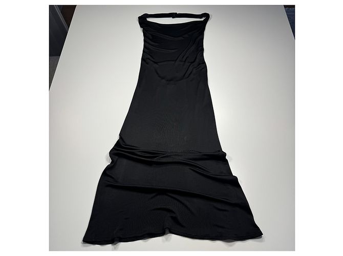 Autre Marque Maxikleid aus schwarzer Viskose - Ansicht 4