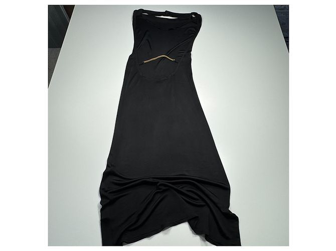 Autre Marque Maxikleid aus schwarzer Viskose - Ansicht 8
