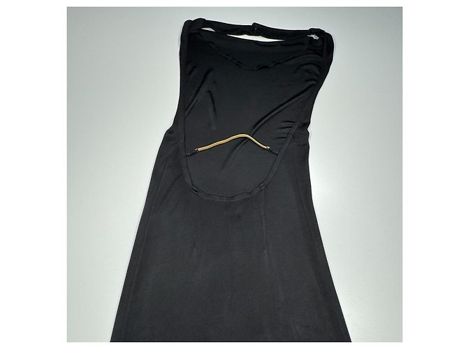 Autre Marque Maxikleid aus schwarzer Viskose - Ansicht 9
