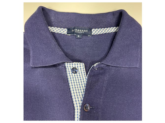Polo Burberry London da uomo blu navy - vista 4