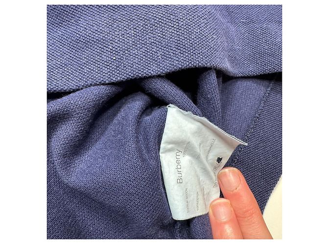 Polo Burberry London da uomo blu navy - vista 6