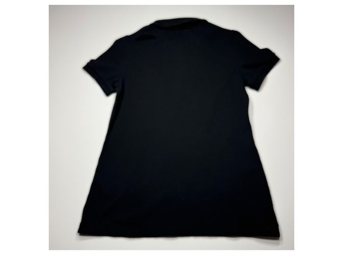 Polo Burberry de algodón negro con emblema dorado - vista 8