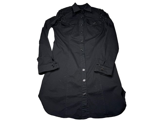 Abito camicia nero con stelle decorate Philipp Plein - vista 2