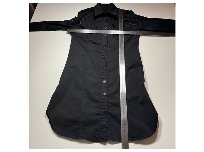 Abito camicia nero con stelle decorate Philipp Plein - vista 6