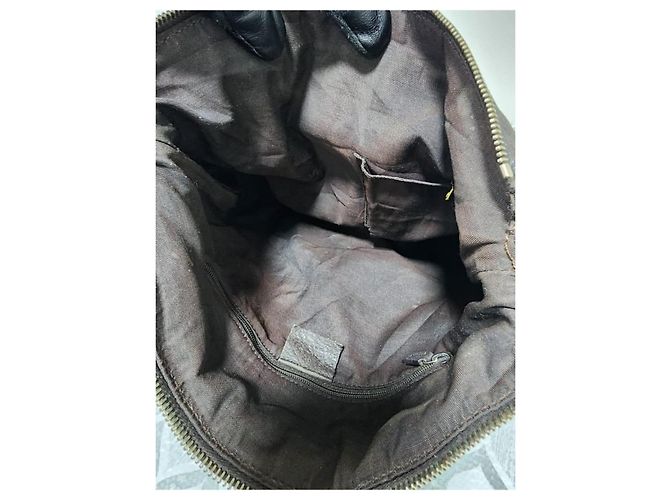 Gucci Borsa a Tracolla Crystal Monogram Small D Gold Ring Marrone Beige - vista 12