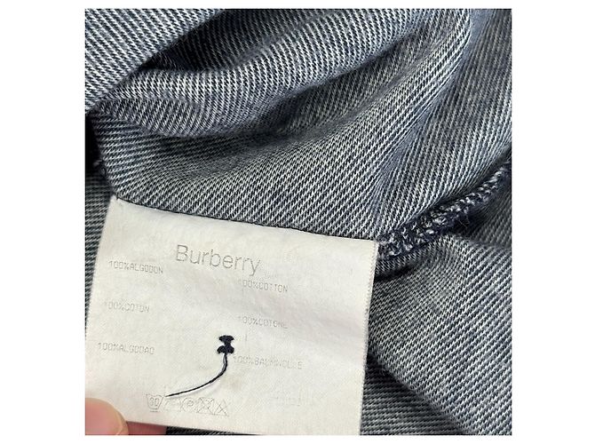 Polo in cotone blu da uomo Burberry - vista 5