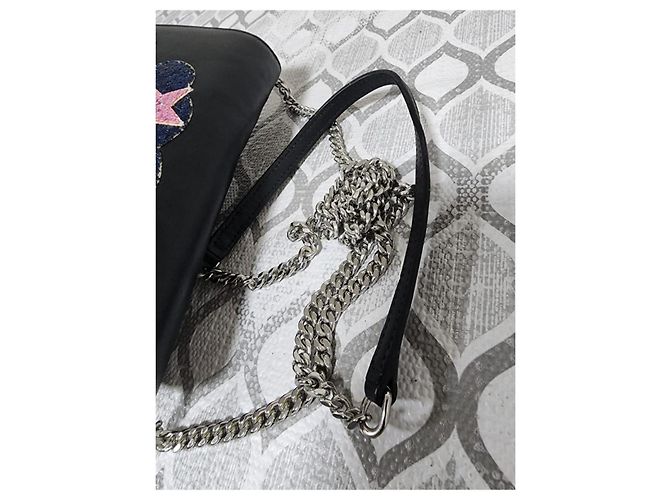 Saint Laurent Kate Wallet on Chain Cloud Star Nero Multicolore - vista 12