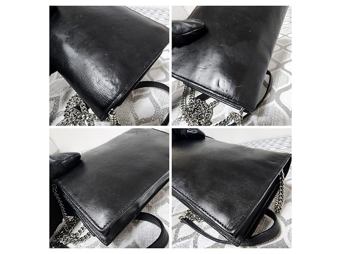 Saint Laurent Kate Wallet on Chain Cloud Star Nero Multicolore - vista 13