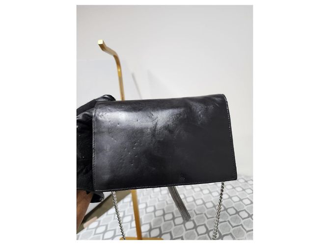 Saint Laurent Kate Wallet on Chain Cloud Star Nero Multicolore - vista 16