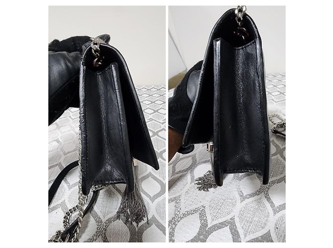 Saint Laurent Kate Wallet on Chain Cloud Star Nero Multicolore - vista 5