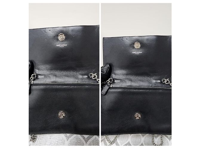 Saint Laurent Kate Wallet on Chain Cloud Star Nero Multicolore - vista 7