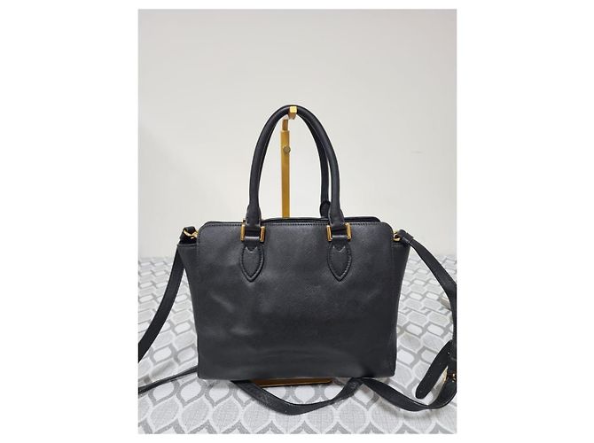 Prada Baltico Borsa Satchel Piccola Pelle Saffiano Nera Nero - vista 3