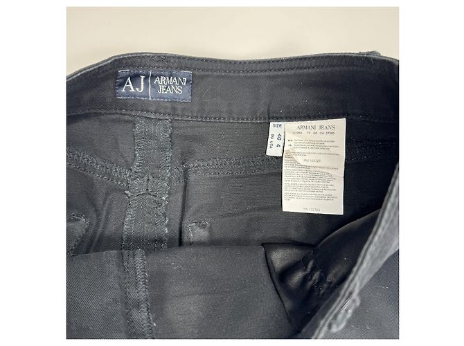 Falda lápiz Armani Jeans de mezcla de algodón negro - vista 3