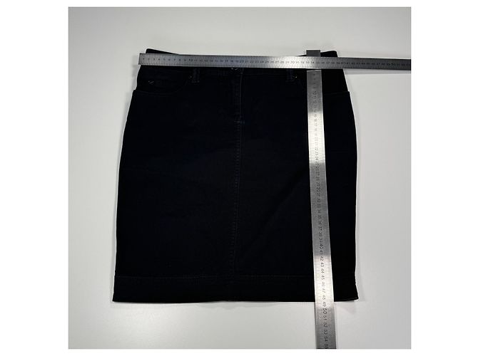 Falda lápiz Armani Jeans de mezcla de algodón negro - vista 4