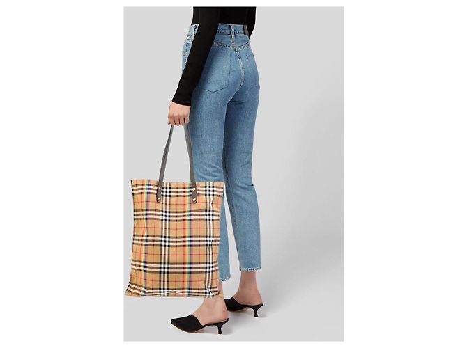 Burberry Rainbow House Check Shopper Mehrfarben Beige - Ansicht 11