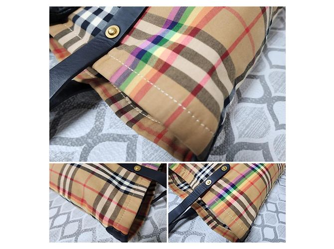 Burberry Rainbow House Check Shopper Mehrfarben Beige - Ansicht 8