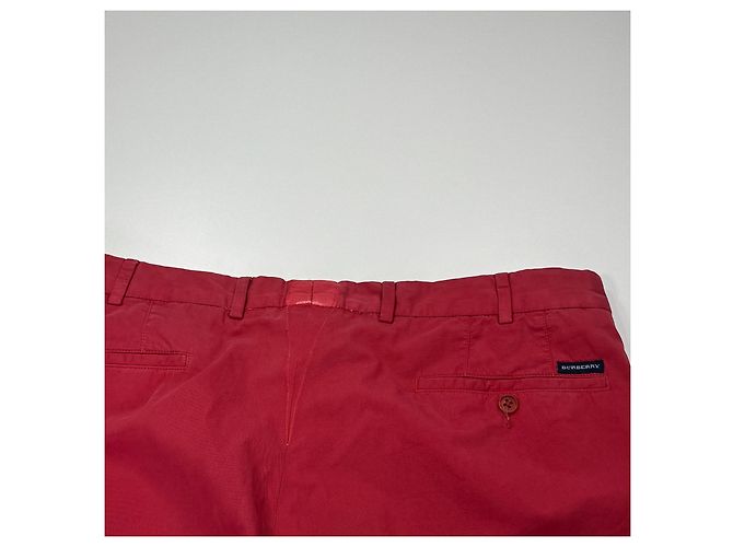 Chinos in cotone rosso Burberry London - vista 10