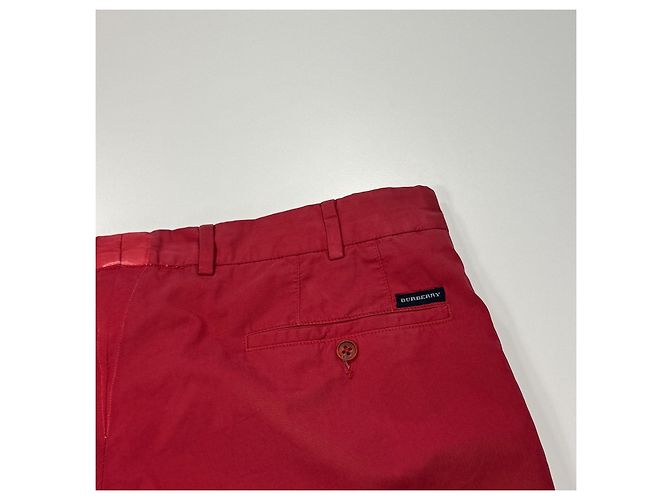 Chinos in cotone rosso Burberry London - vista 11