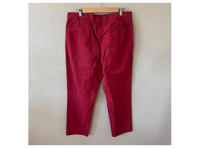 Chinos in cotone rosso Burberry London - vista 2