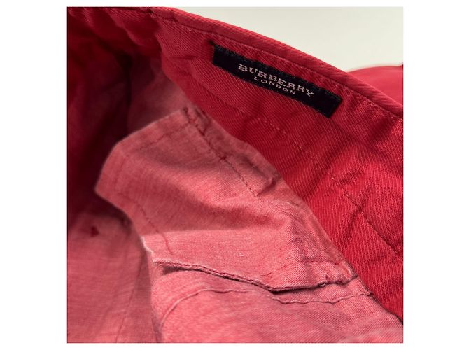 Chinos in cotone rosso Burberry London - vista 4