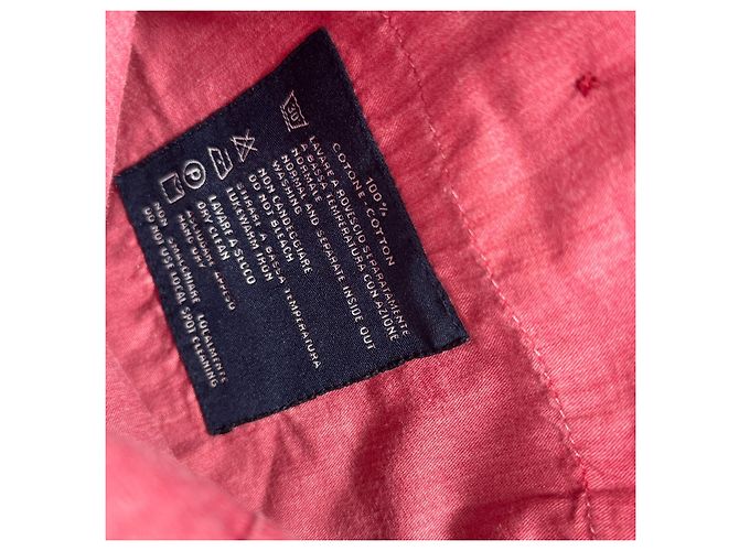 Chinos in cotone rosso Burberry London - vista 5