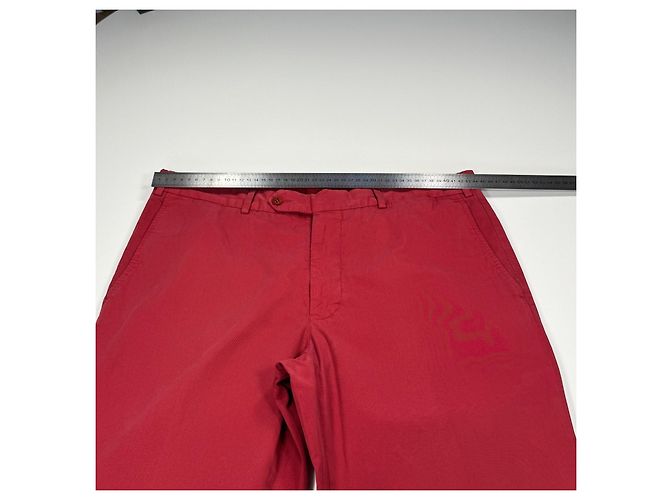 Chinos in cotone rosso Burberry London - vista 6