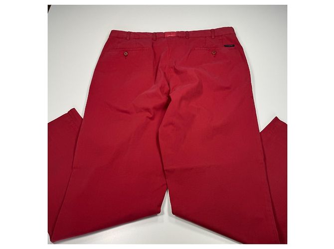 Chinos in cotone rosso Burberry London - vista 9