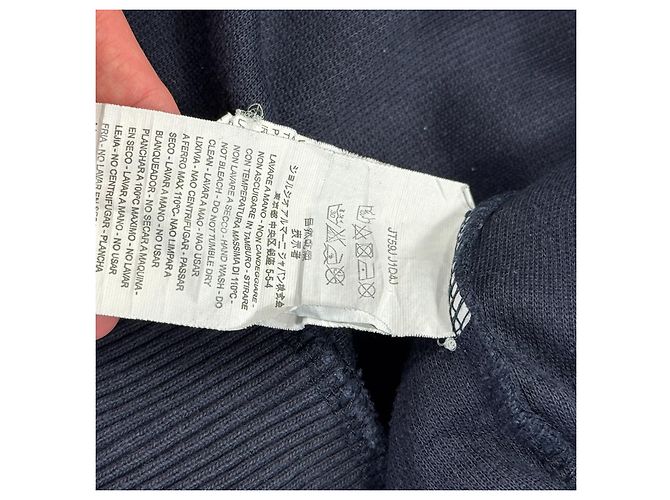 Emporio Armani Herren Strickpullover aus Baumwolle mit Reißverschluss am Hals in Navy Blau Marineblau - Ansicht 3