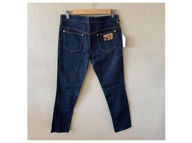 Vaqueros de Denim de Lavado Oscuro para Mujer Love Moschino Azul oscuro - vista 2
