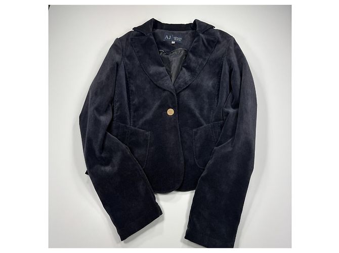 Blazer de pana negra Armani Jeans Negro - vista 3