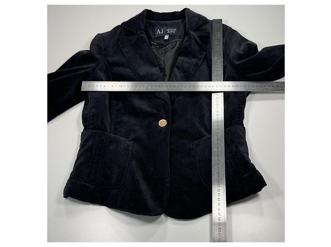 Blazer de pana negra Armani Jeans Negro - vista 6