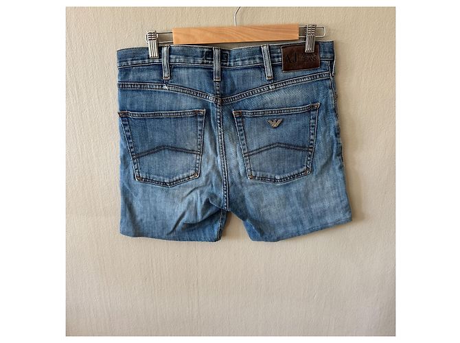 Pantaloncini in denim blu Armani Jeans - vista 2