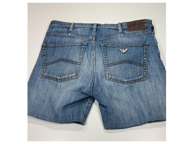Pantaloncini in denim blu Armani Jeans - vista 8