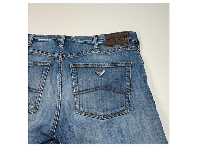 Pantaloncini in denim blu Armani Jeans - vista 9
