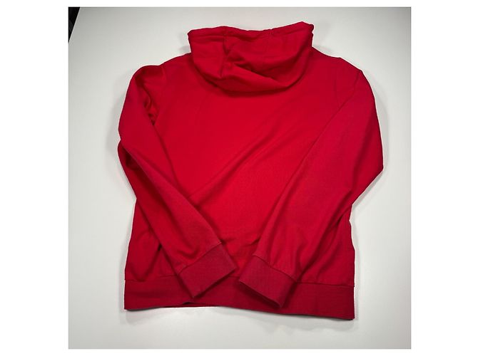 Autre Marque EA7 Emporio Armani Kapuzenpullover mit Reißverschluss aus roter Baumwolle - Ansicht 6