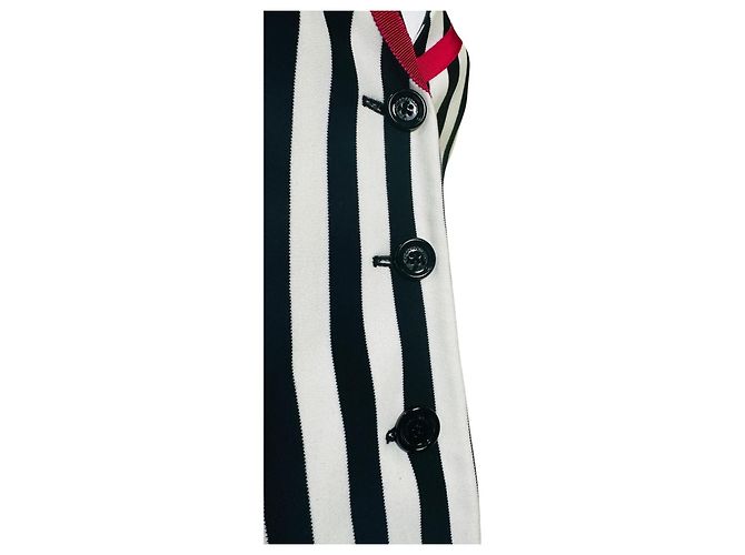 Moschino Cheap and Chic Blazer de rayas blanco y negro Roja - vista 3