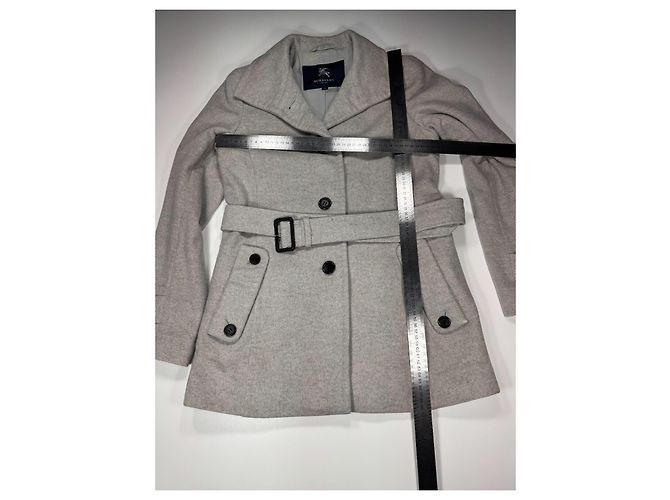 Abrigo con cinturón de mezcla de lana Burberry London Gris - vista 4