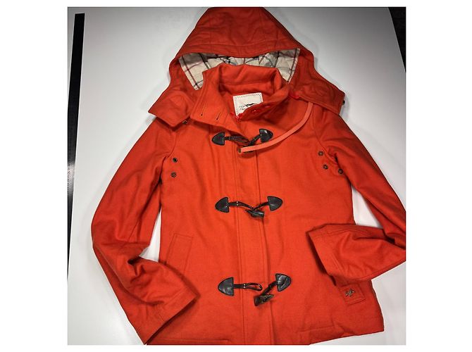 Abrigo Duffel de lana naranja Thomas Burberry - vista 3