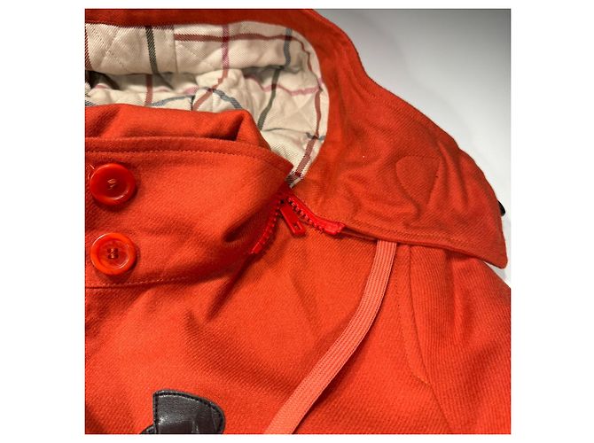 Abrigo Duffel de lana naranja Thomas Burberry - vista 5