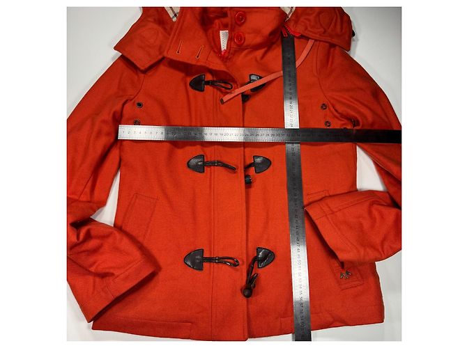 Abrigo Duffel de lana naranja Thomas Burberry - vista 6