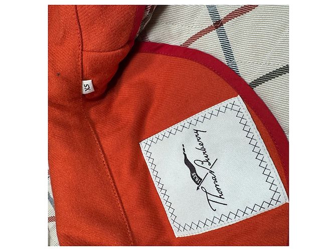 Abrigo Duffel de lana naranja Thomas Burberry - vista 9