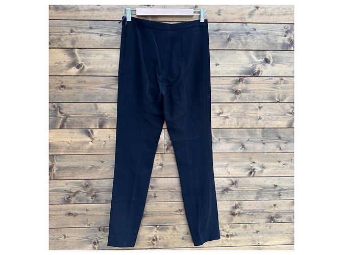 Prada Black Wool Blend Tailored Trousers - view 2