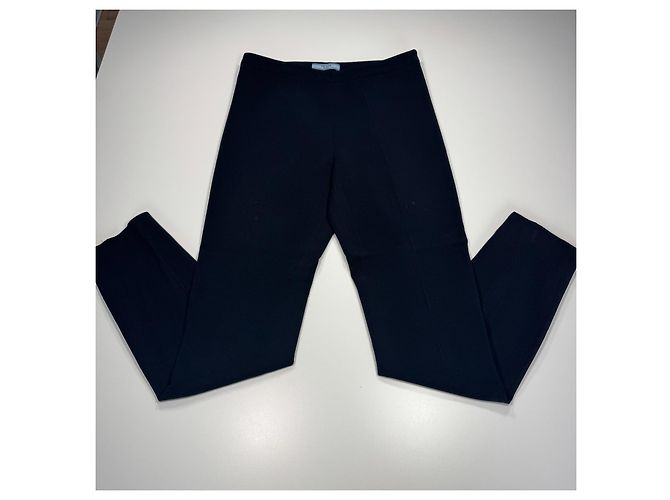 Prada Black Wool Blend Tailored Trousers - view 3